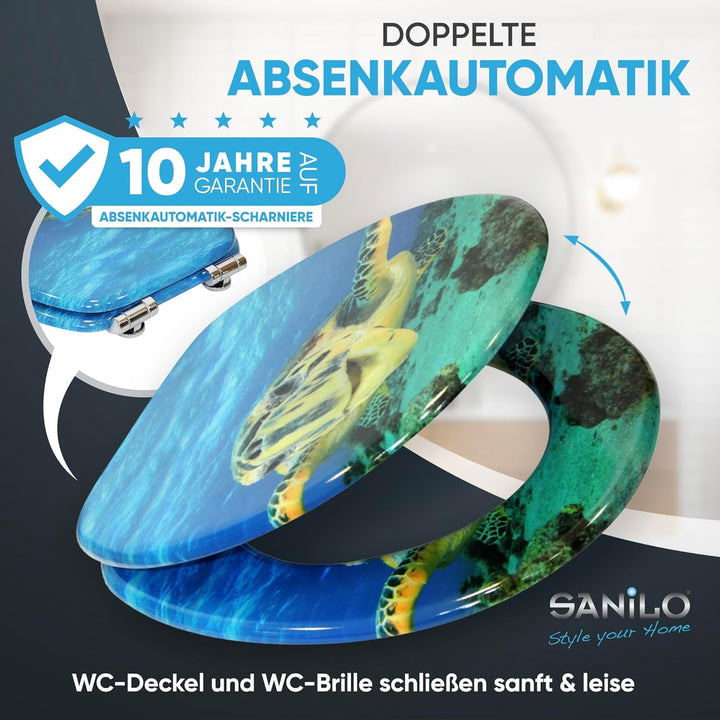 Sanilo WC Sitz mit Absenkautomatik, viele neue Toilettendeckel zur Auswahl, hochwertige Oberfläche,