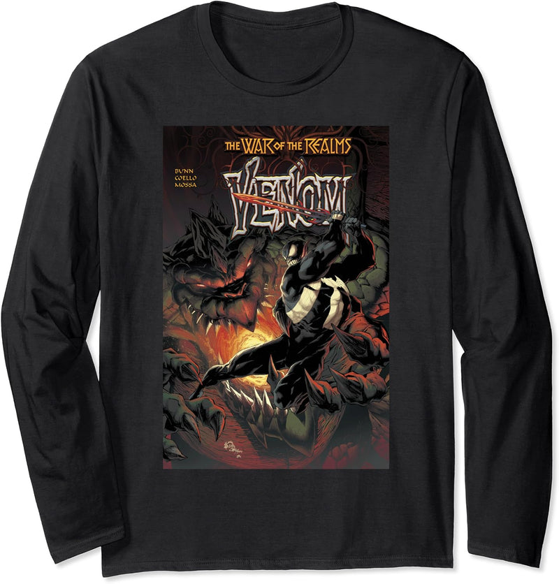 Marvel War Of The Realms Venom Comic Cover Langarmshirt