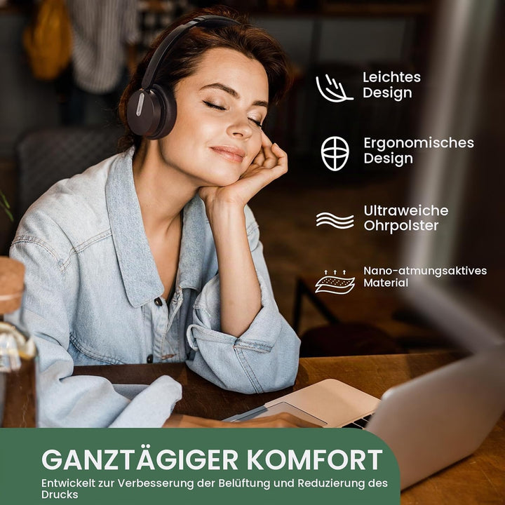Yealink WH64 Hybrid DECT &amp; Bluetooth Wireless Headset mit 3 Mikrofonen für die Arbeit mit Ladestände