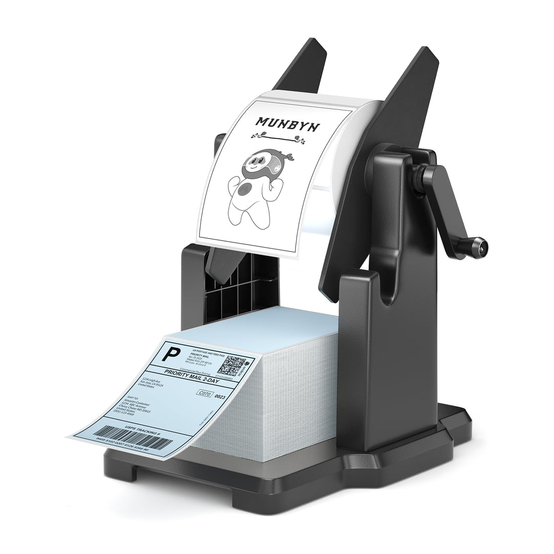 MUNBYN Etikettenhalter Ideal für Desktop-Thermoetikettendrucker und Etikettendrucker ITPP941 & ITPP1