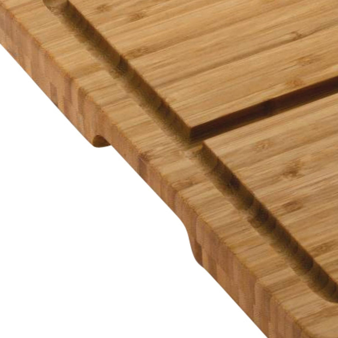 Rockingham Forge Bambus Deluxe Stachelbrett, Schneide- und Tranchierbrett aus Holz, braun, 40 x 28cm