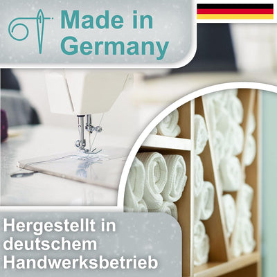 Luxusfeder Daunenkissen 40x40cm - Bezug 100% Baumwolle - Kopfkissen mit Daunenfüllung 200g - Daunen