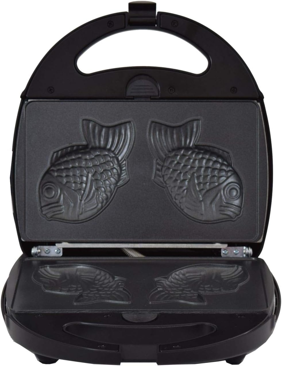 Syntrox Germany Taiyaki Maker japanisches Gebäck in Form eines Fisches Chefmaker SM-1300W Fish mit h