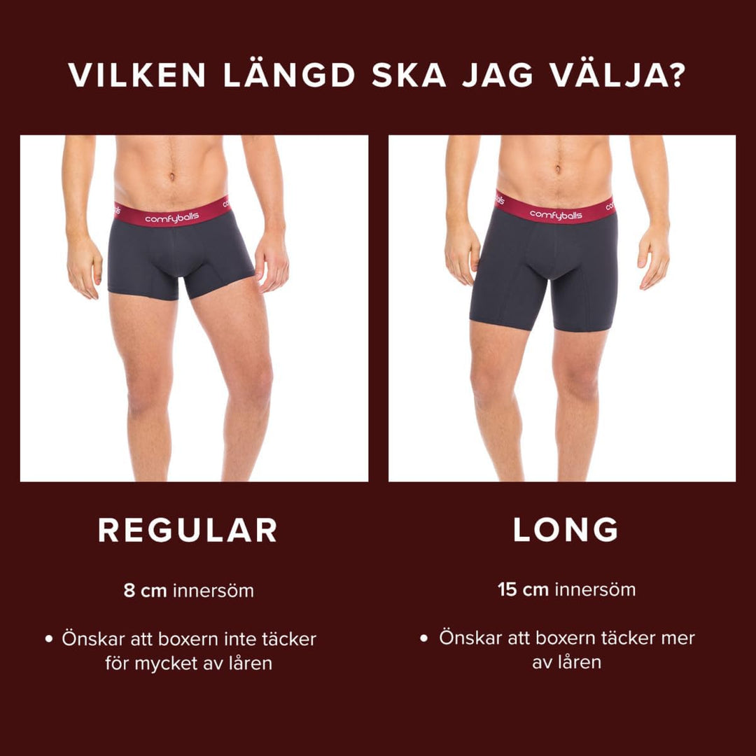 Comfyballs Premium Boxershorts aus weichem Lyocell-Gewebe, Boxershorts in Lang-Modell, Herren-Boxers