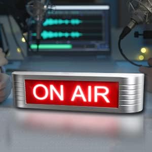 On Air Light Sign Aufnahme Studio Warnschild (Professionelles Studio, Radiosender Podcast, Aufnahmem