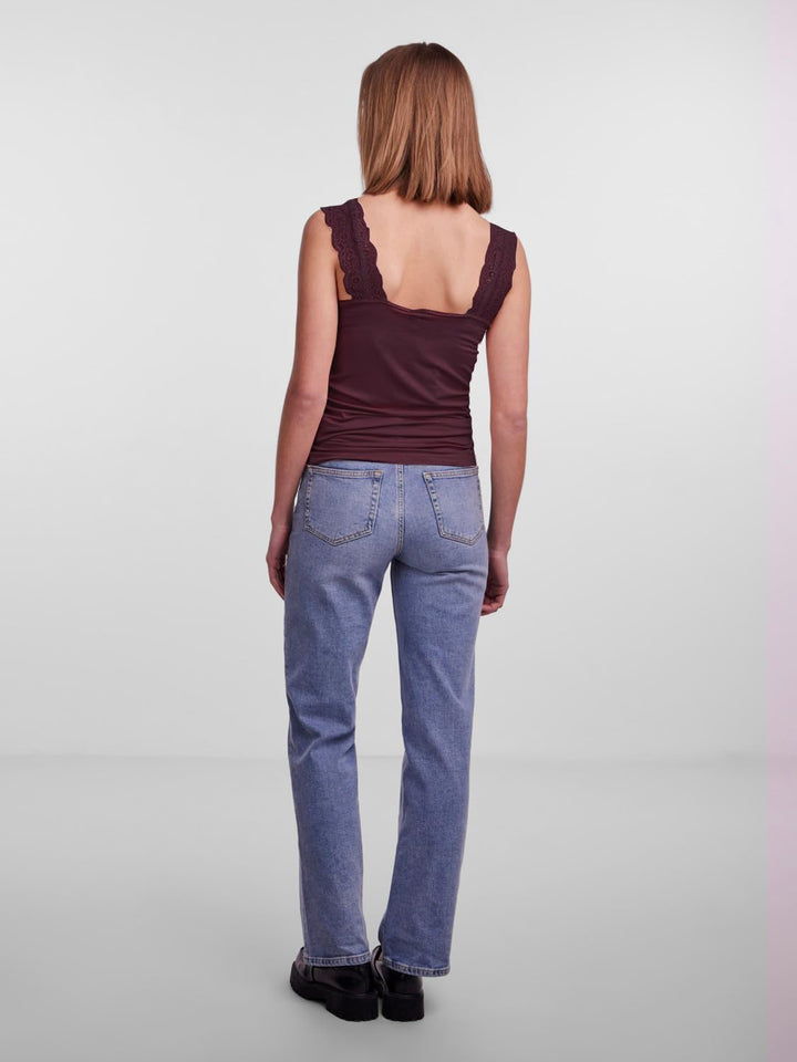 PIECES Damen Pcbarbera Lace Noos Bc Top XS 1x Port Royale, 1x Pageant Blue, 1x Dark Grey, XS 1x Port
