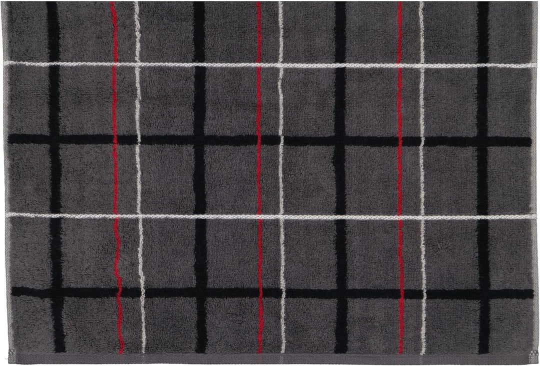 CAWÖ Home Handtücher Avenue Karo 339 anthrazit - 72 Saunatuch 70x180 cm, Saunatuch 70x180 cm