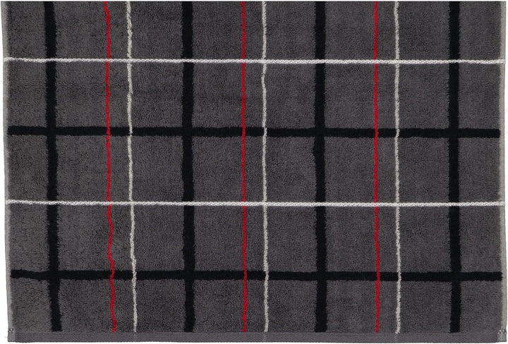 CAWÖ Home Handtücher Avenue Karo 339 anthrazit - 72 Saunatuch 70x180 cm, Saunatuch 70x180 cm
