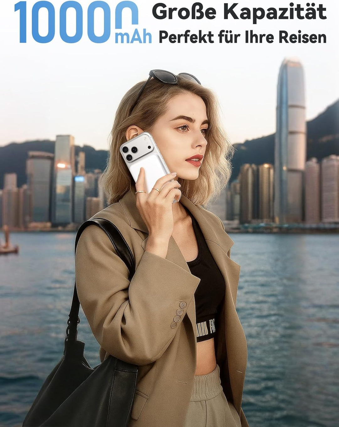 Powerbank für MagSafe,10000mAh Ultra Schnellladen Power Bank für iPhone 17 | Magnetische 20W USB-C E