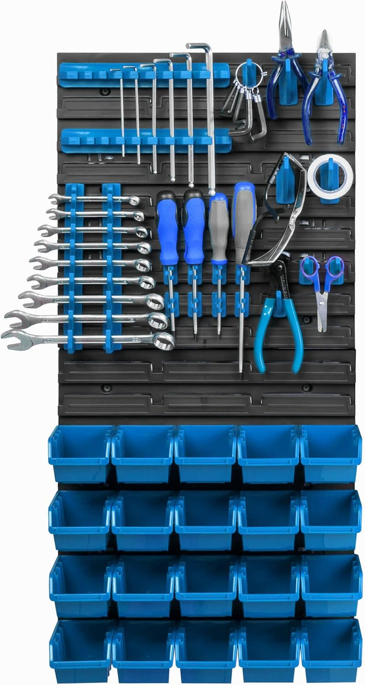 botle 20 Stapelboxen Wandregal Kunststoff 39 x 78 cm Werkzeughalter Werkstatt Garage Lagersystem Sic