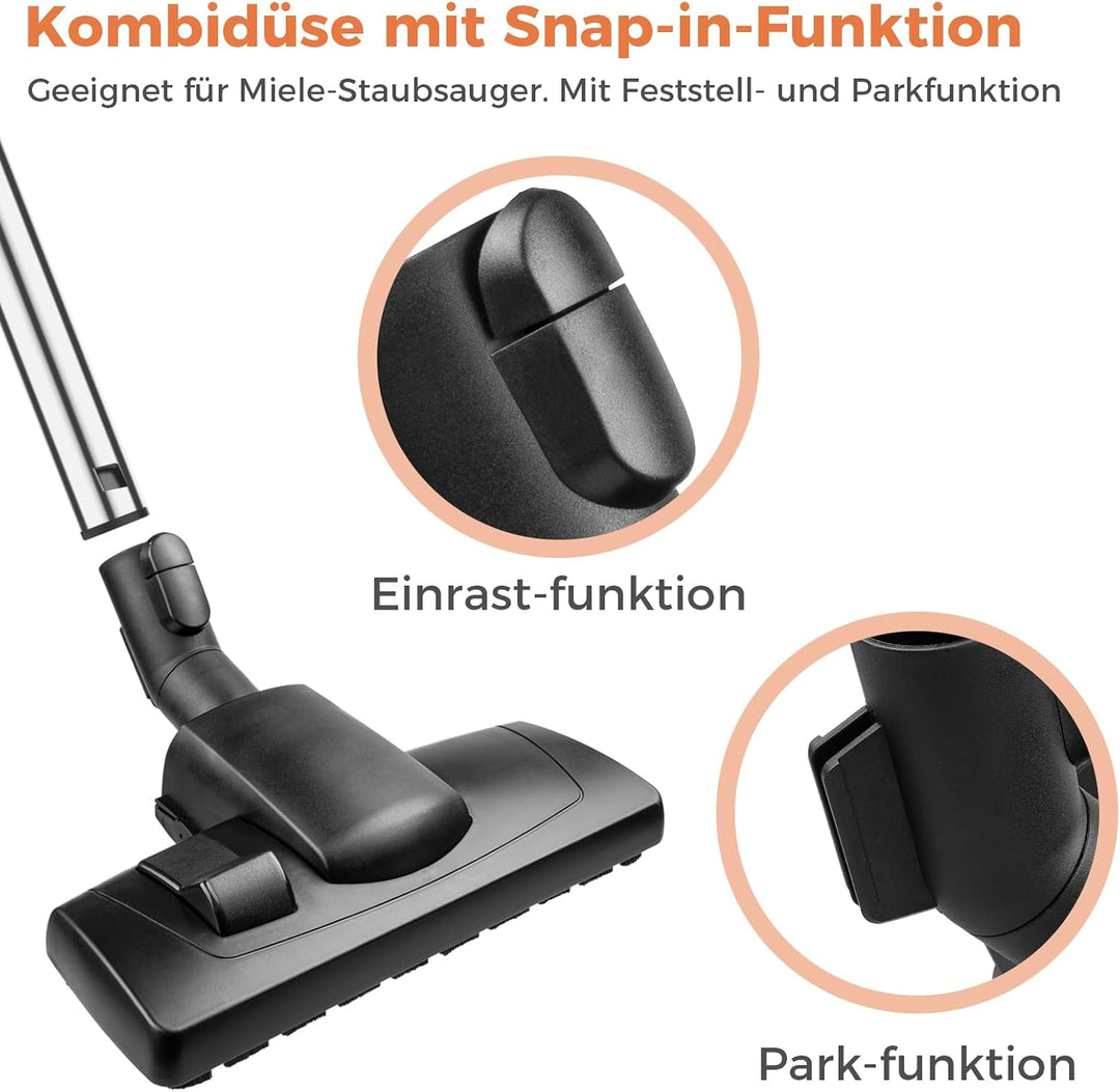 Premium 35mm Staubsaugerdüse, Staubsauger Ersatzteile Kompatibel Mit Alle Miele Staubsauger Complete
