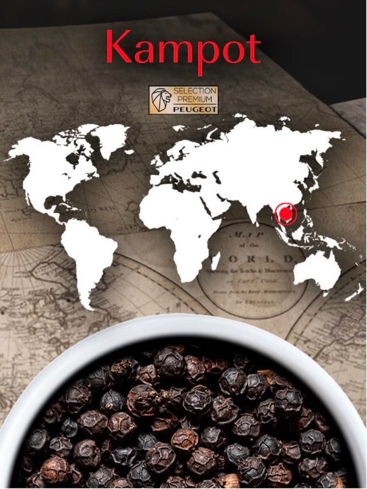 PEUGEOT Premium-Pfeffer-Multipack - Kampot Black & Red, Voatsiperifery, Fresh Blend - Herkunft: Kamb