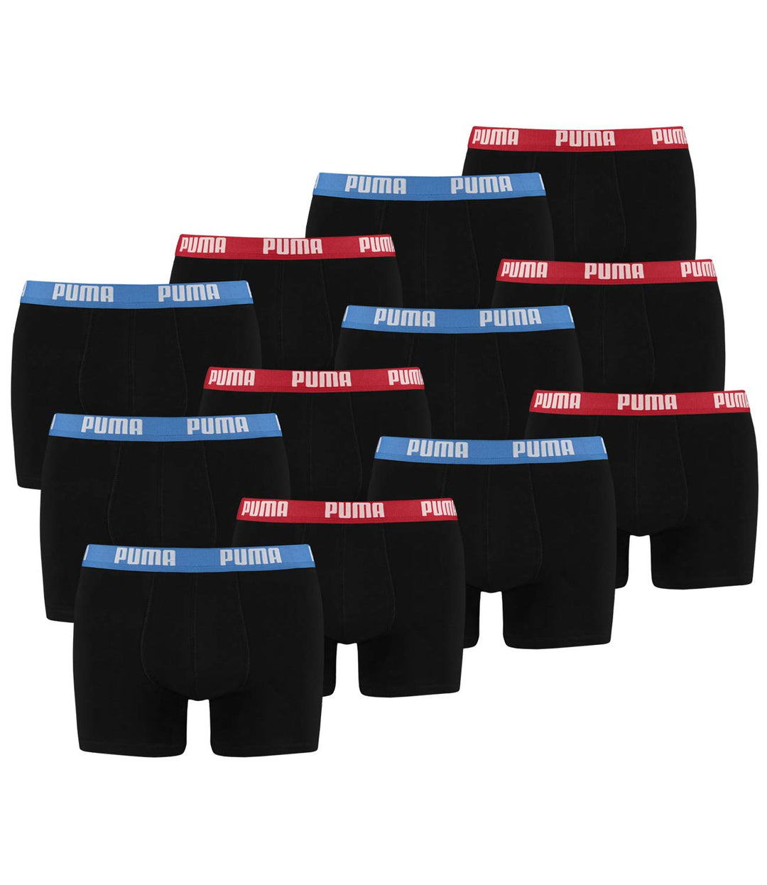 PUMA Herren Basic Boxer Unterwäsche, Red/Blue, S