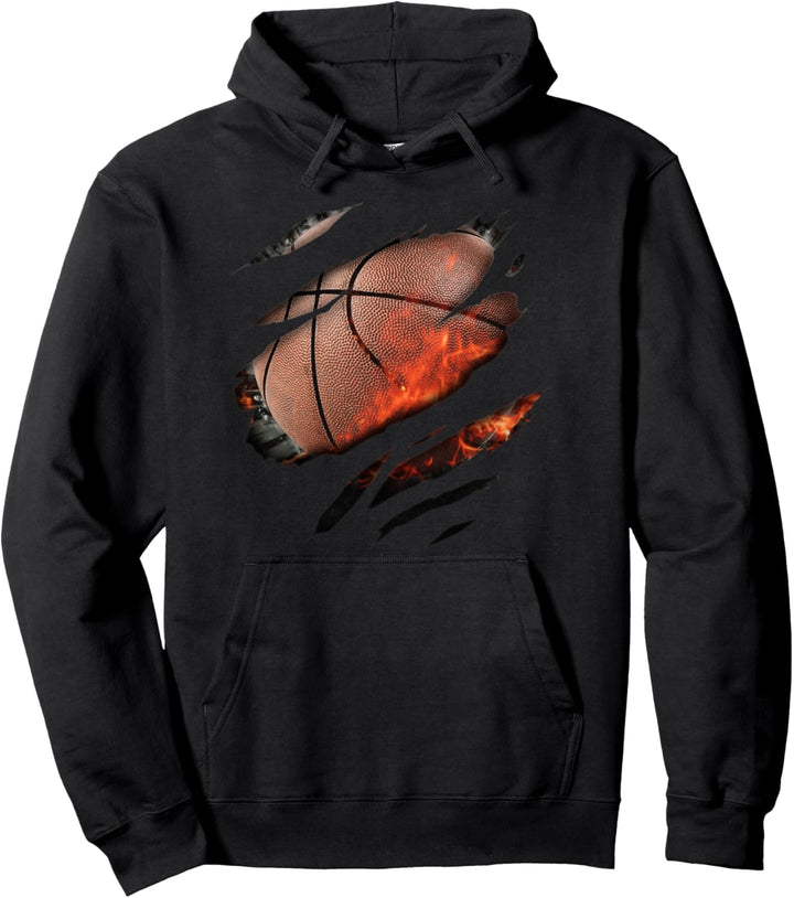 Basketball in mir Design, Basketballdesign Pullover Hoodie
