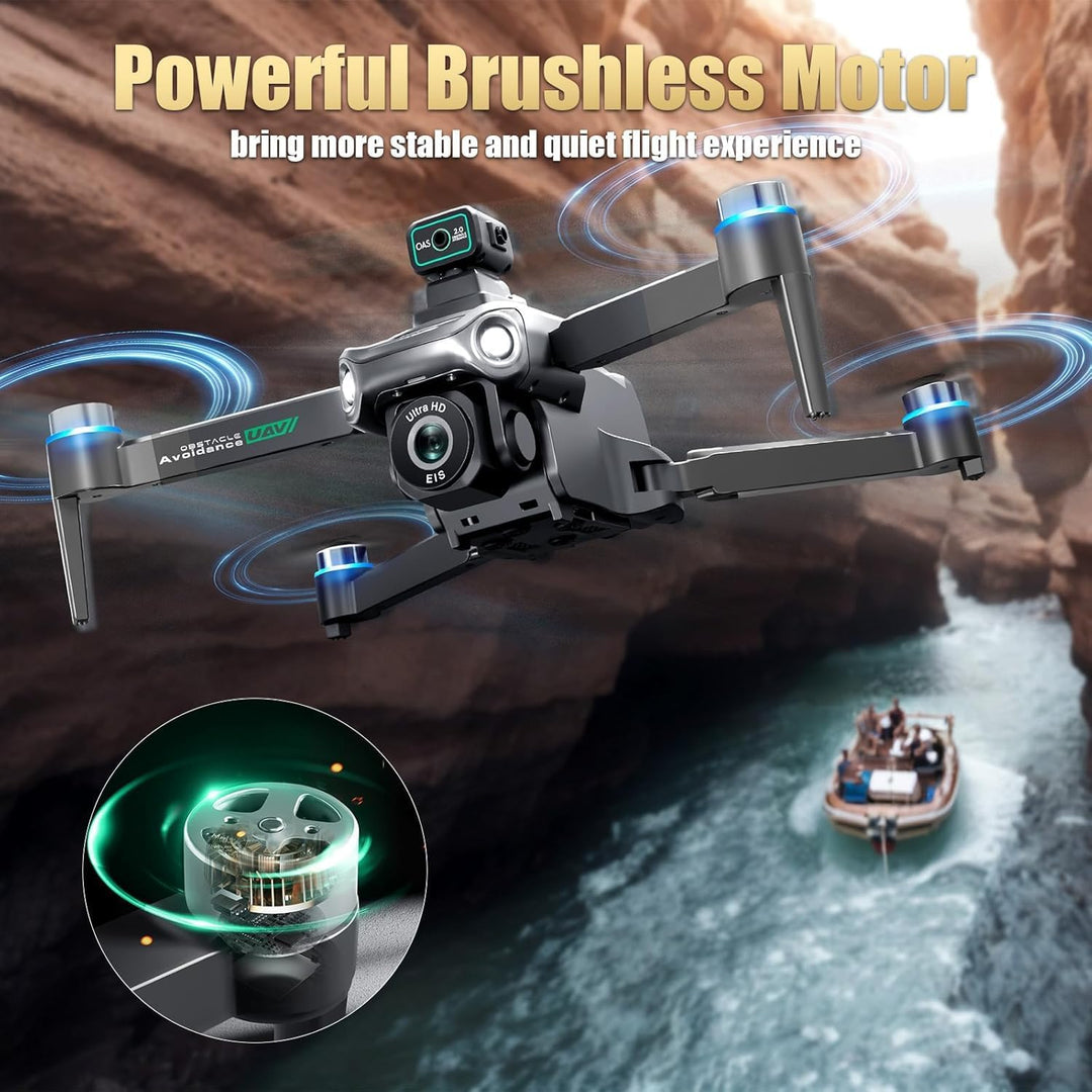 OBEST GPS Drohne mit 4K Kamera für Erwachsene, Faltbare Drone Fernbedienung mit 5.9"UHD Bildschirm S