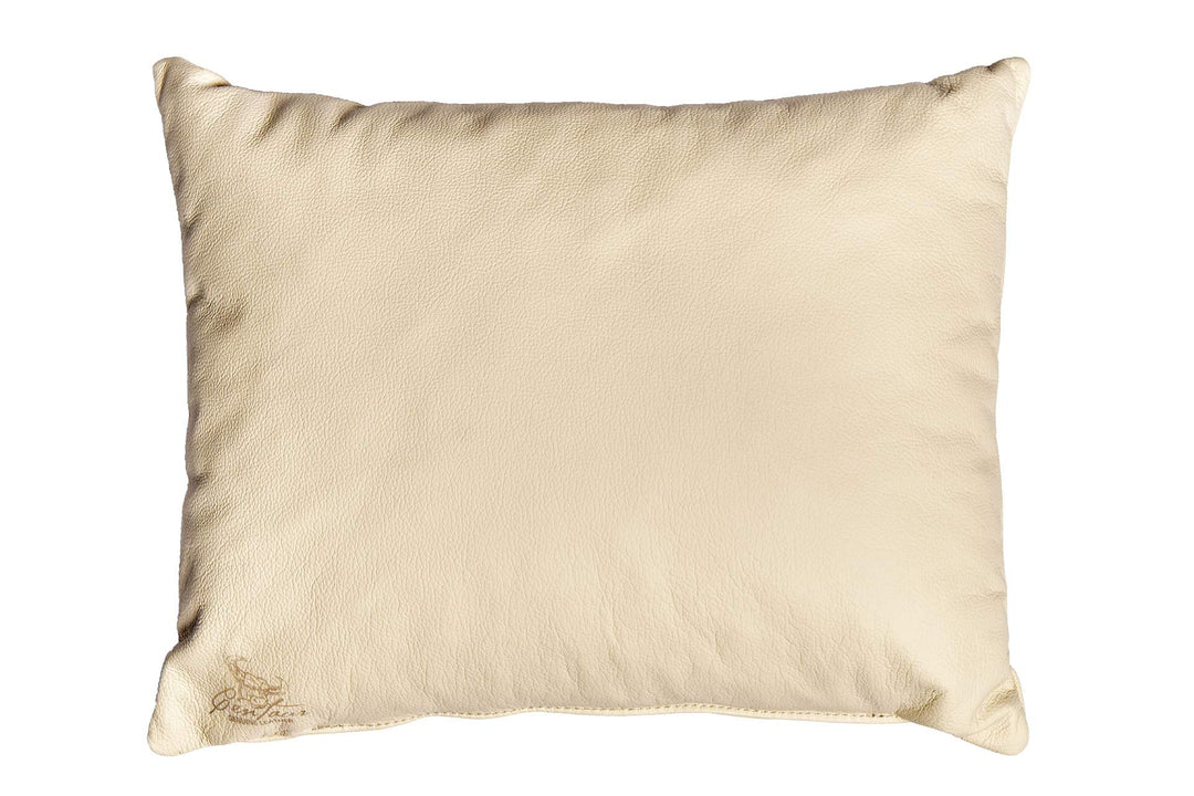 Centaur - Deko Lederkissen 50 x 40 cm für Sofa oder Schlafzimmer Champagner/beige - Echt Leder Kisse