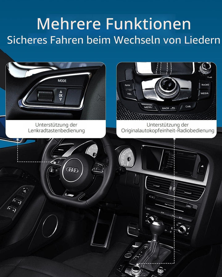 Airdual Bluetooth Adapter für Audi MMI 2G AMI iPod Kabel (2009 oder früher) Music Receiver Car Kit…