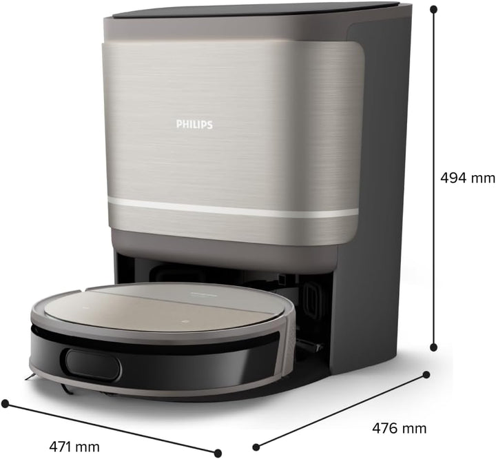 Philips 9000 Series Saug- und Wischroboter - mit automatischer Staubabsaugstation, rollender Wischmo