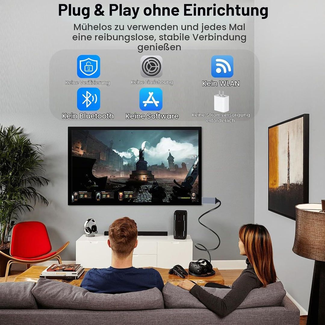 [Apple MFi-Zertifiziert] 2M Light-ning-auf-HDMI-Kabel, HDTV-Kabel für TV, 1080P Plug &amp; Play Digital-