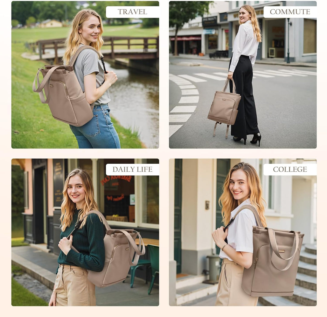 GOLF SUPAGS Convertible Laptop-Rucksack für Frauen Casual Daypack Notebook Tote Bag für Arbeit Hochs