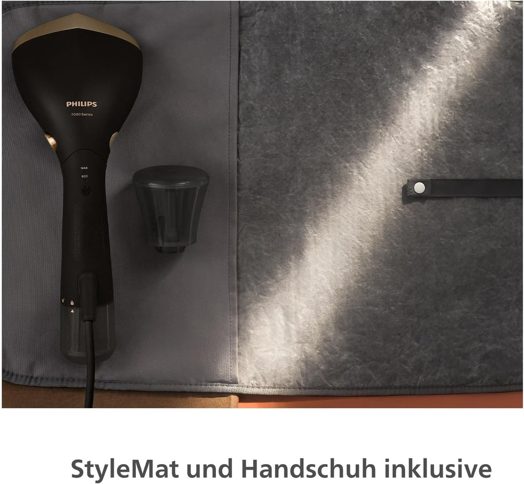 Philips Steamer 7000 Series - 1500W, 28 g/min Dampfleistung, zugespitzte Heizplatte aus Metall, 2 ab