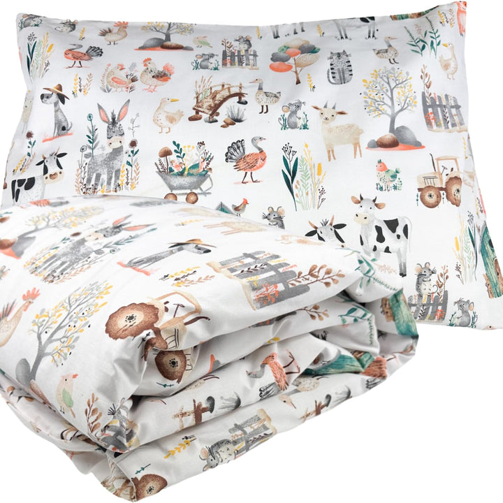 PLUMERI Kinderbettwäsche 100x135 + 40x60 100% Baumwolle Weiche &amp; Farbenfrohe Bettwäsche für Babys Mä