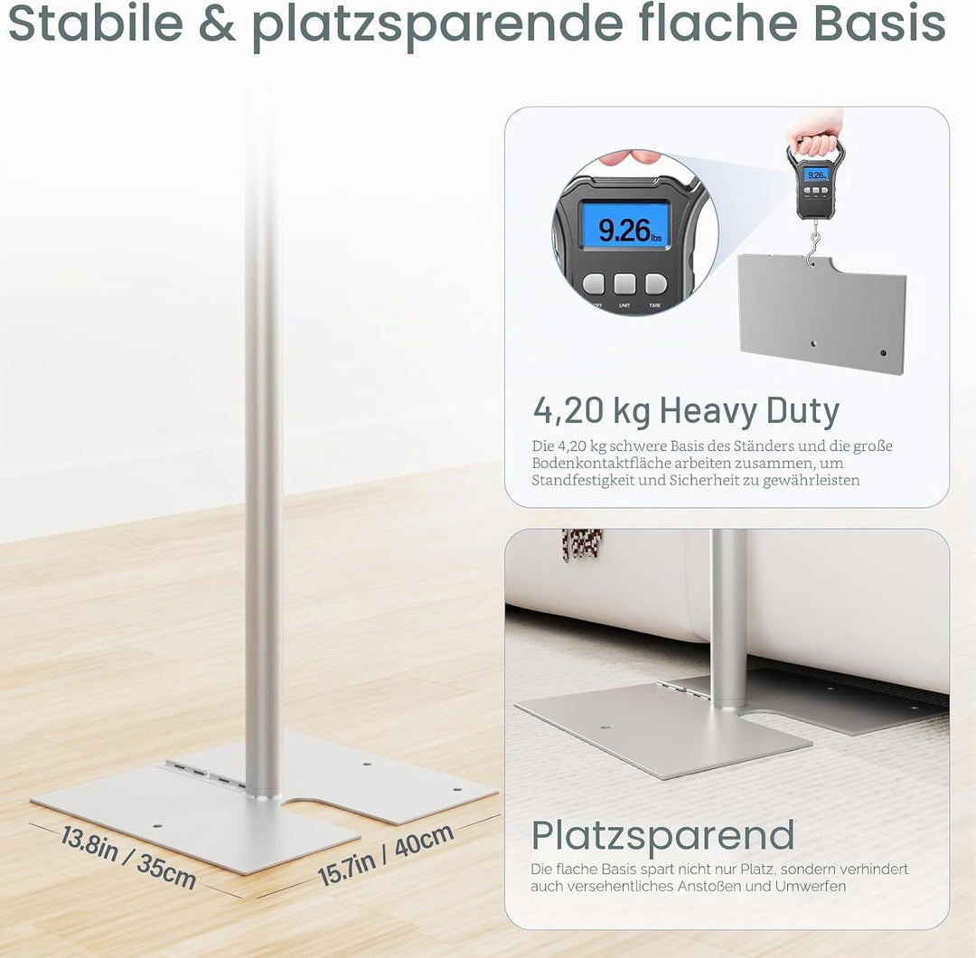 EMART Foto Hintergrund Ständer 3 x 3 m, Heavy Duty Hintergrundständer mit Metallstahlbasis, Verstell
