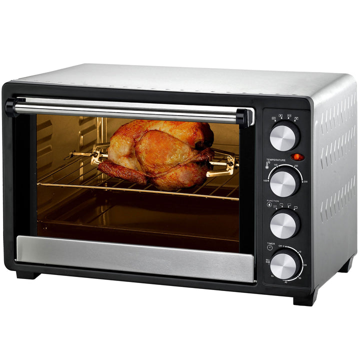 Syntrox Germany 30 Liter Mini Stand Backofen mit Umluft und Drehspiess Miniofen Minibackofen Pizzaof