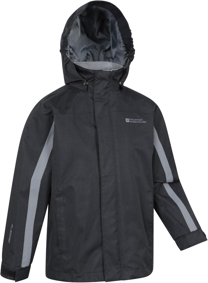 Mountain Warehouse Samson Jacke für Kinder - Regenjacke mit getapten Nähten, verstellbare Bündchen,