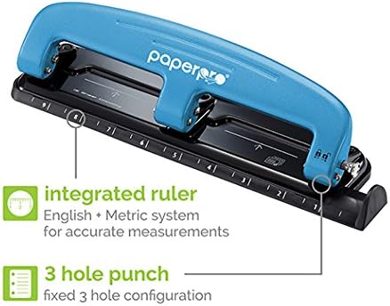 PaperPro Compact 3-Loch-Heftgerät Small (1-24) blau, blau
