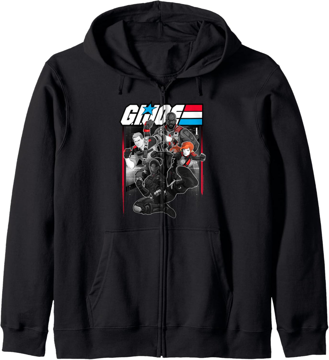 G.I. Joe Group Shot Action Pose Comic Panel Kapuzenjacke