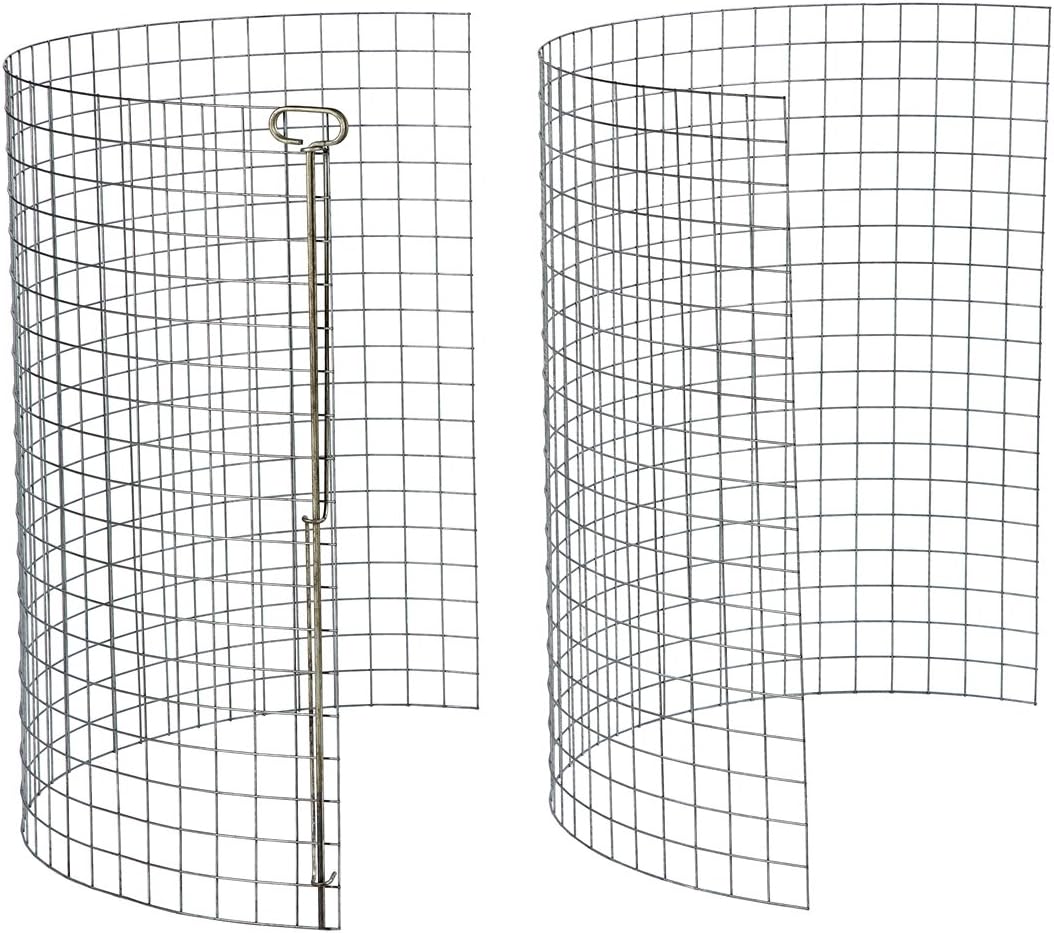 Dehner Kompostersilo, Ø 95 cm, Höhe 95 cm, Stahl verzinkt, Silber
