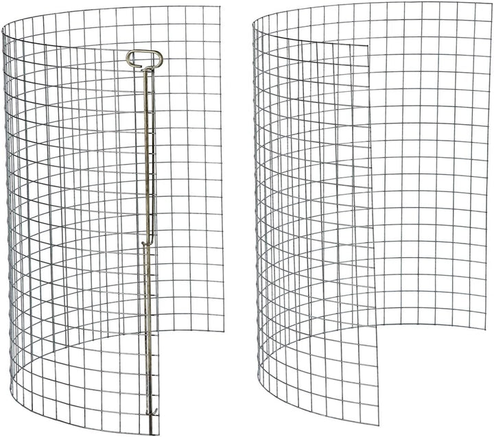 Dehner Kompostersilo, Ø 95 cm, Höhe 95 cm, Stahl verzinkt, Silber