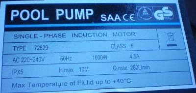 SPIRATO Poolpumpe Schwimmbad Filterpumpe mit Vorfilter 72527