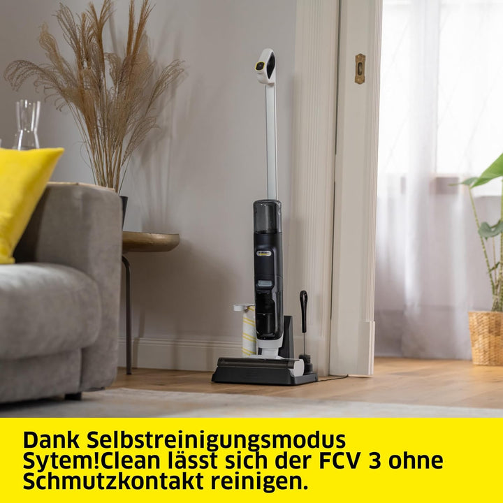 Kärcher Saugwischer FCV 3 Natural N, kabelloser Saugwischer mit 3 Reinigungsmodi, Akkulaufzeit: ca.