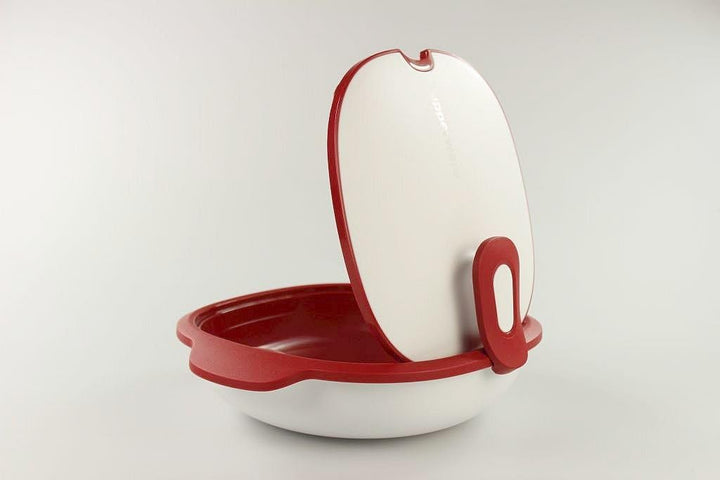 TUPPERWARE Thermo-Duo 1,3 L rot weiss Servieren Warmhalten Warmie Tups Iso-Duo 17011