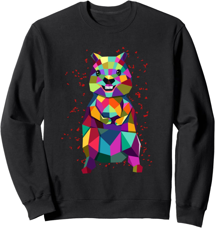 Süsses Quokka aus Australien Geometrisches Beuteltier Sweatshirt