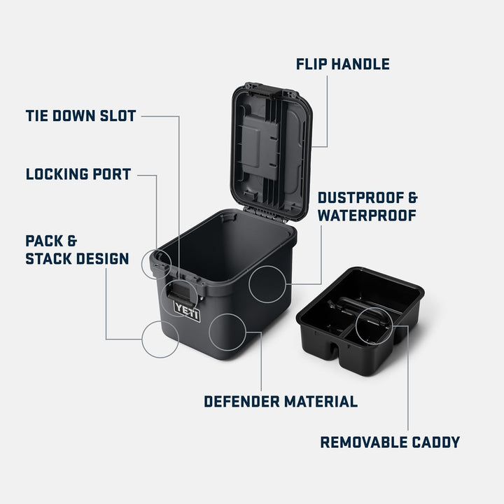 YETI LoadOut GoBox Ausrüstungsbox, Charcoal, 15 Charcoal - Old, Charcoal - Old