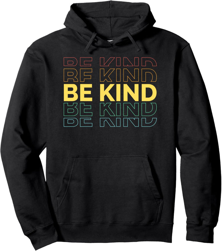 BE KIND Regenbogenfarben Positives Zitat "Good Vibes" Pullover Hoodie
