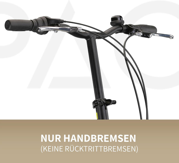 PACTO Nine - Hollandrad Komfortables Klappfahrrad 27cm Stahlrahmen Bike 20 Zoll Bicycle Shimano Nexu