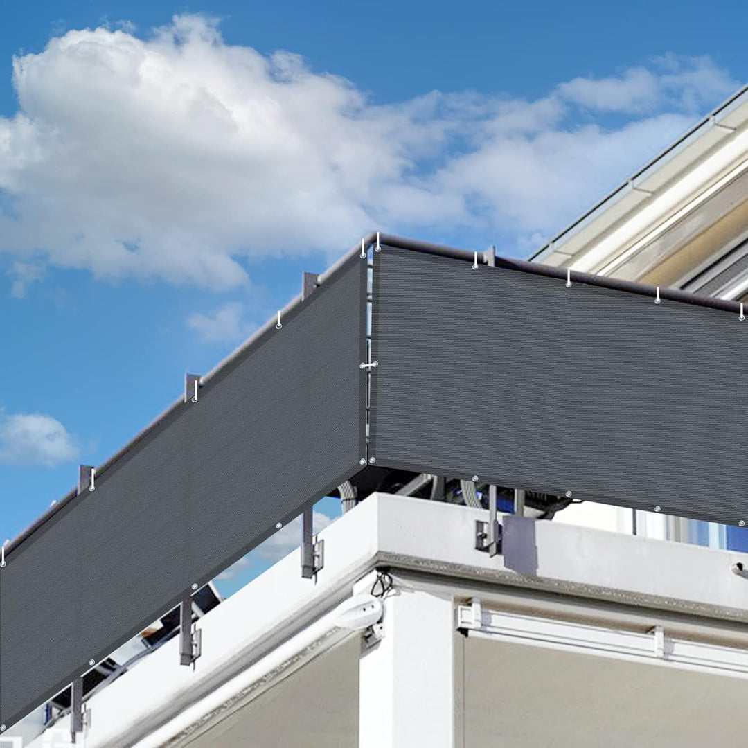 LOVE STORY Balkon-Sichtschutz 100x500cm mit HDPE-Gewebe,Luftdurchlässige Netz-Balkonverkleidung mit