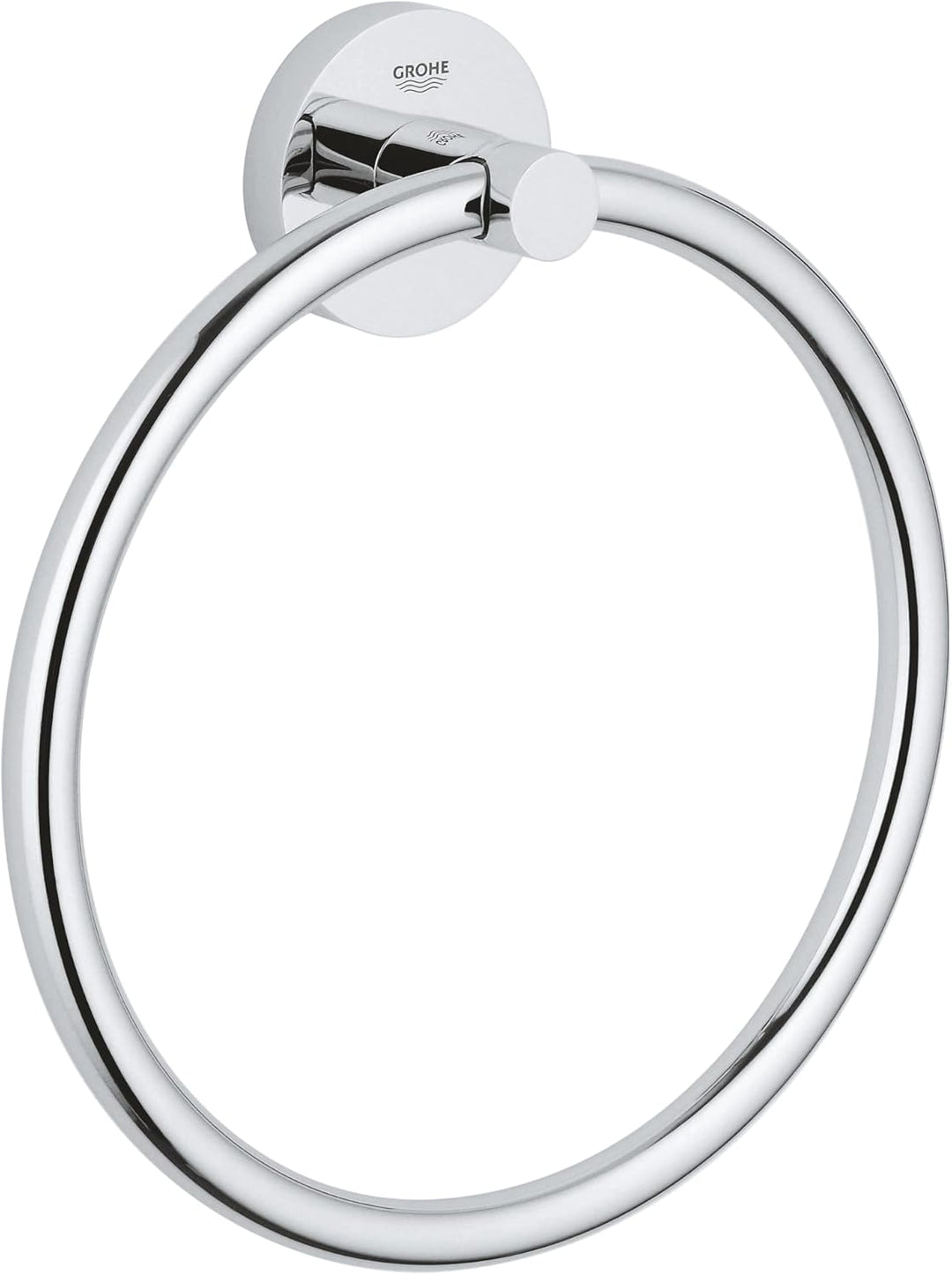 GROHE Start - Handtuchring (Material: Metall, verdeckte Befestigung), Chrom, 41174000 + Kleber für B