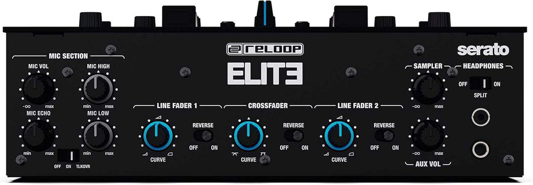 Reloop ELITE Professioneller DVS Performance Mixer für Serato DJ Pro, 16 grosse, anschlagsdynamische