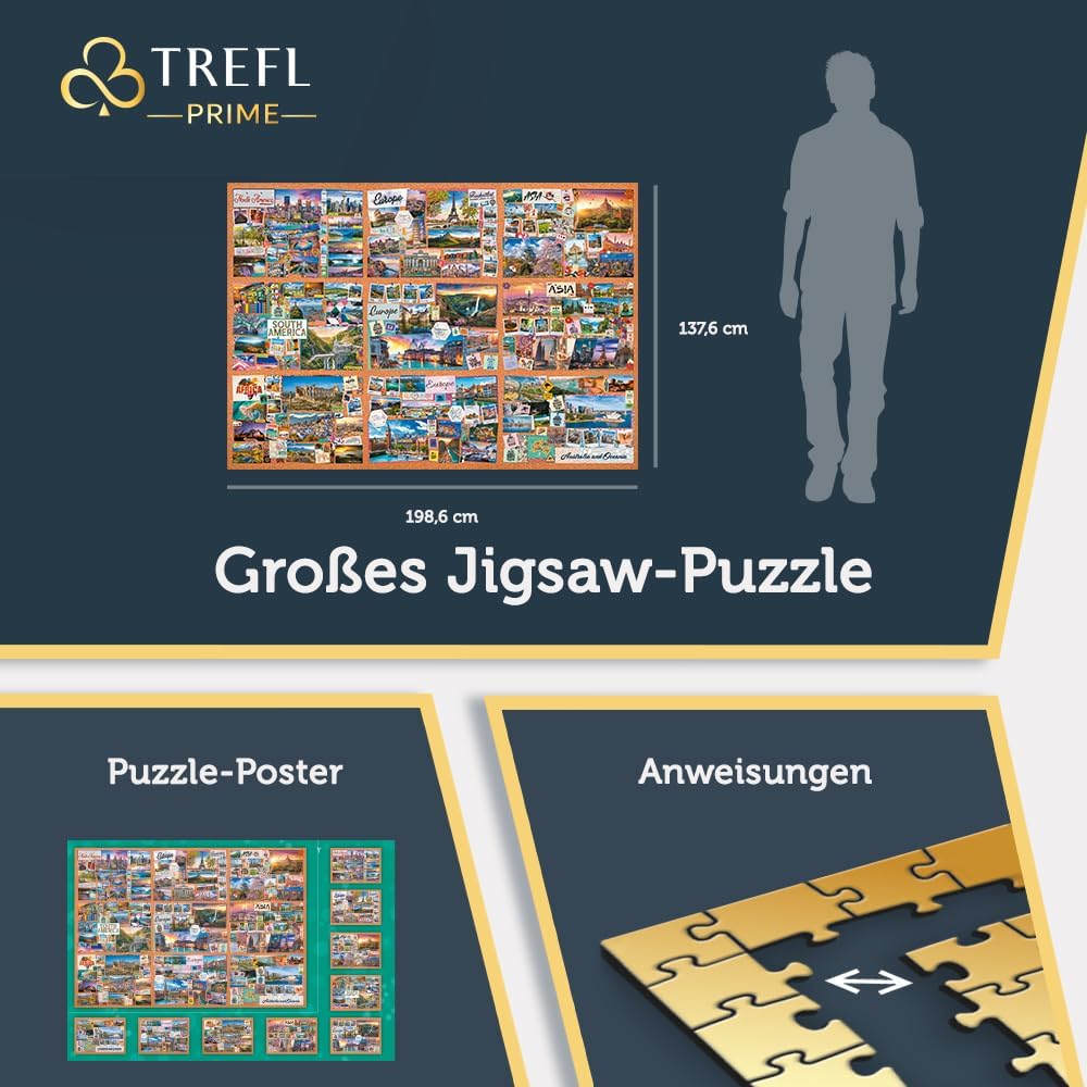 Trefl 81025 13500 Teile, Grosses Puzzle, Dickste Pappe, Bio, Collage, Reisepuzzle, Kreative Unterhal