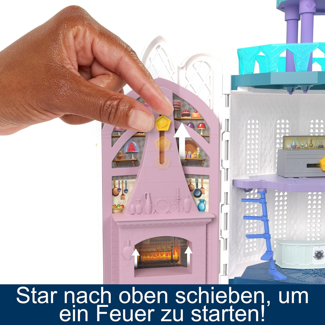 Disneys Wish Rosas Schloss Spielset, Puppenhaus mit 2 beweglichen Minipuppen, Sternenfigur und 20 Zu
