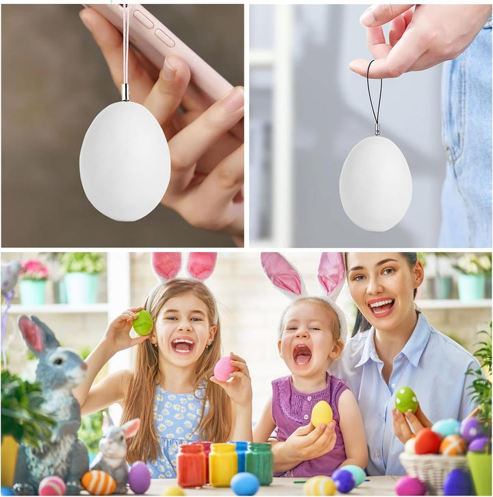 25 Stück Ostereier zum Bemalen, Ostereier zum AufhäNgen, Styroporeier, Eier zum Bemalen, Plastikeier