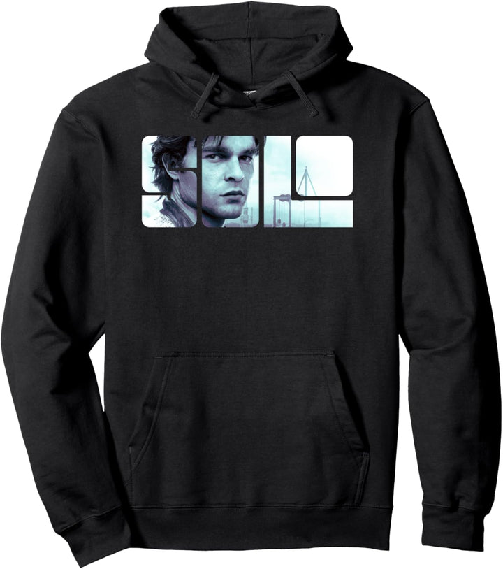 Star Wars Han Solo Movie Text Photo Overlay Pullover Hoodie