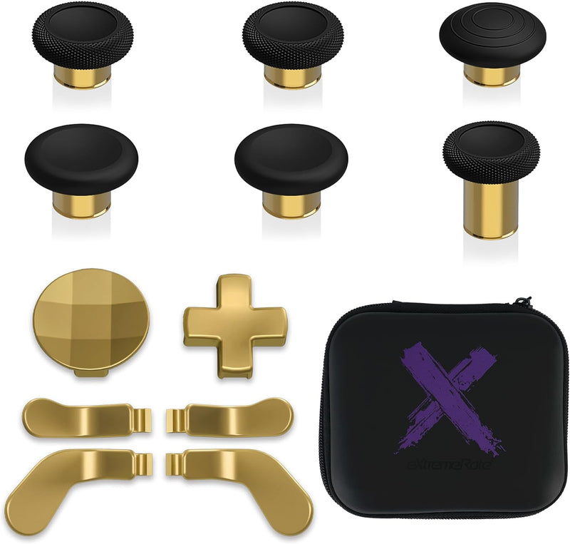 eXtremeRate 13 in 1 Metall Tasten Set für Xbox Elite Series 2 Controller, Megnetic Thumbsticks/D-Pad