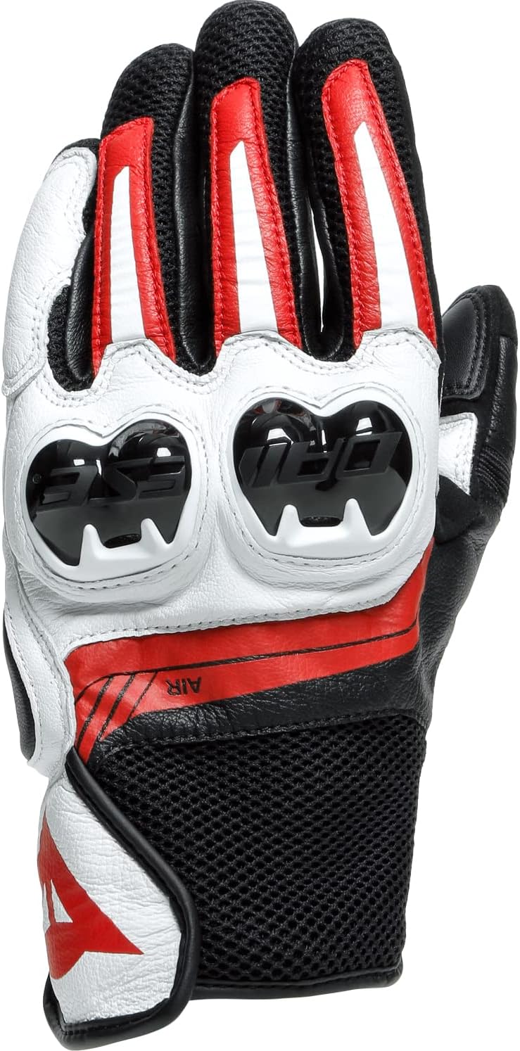 Dainese Mig 3 Unisex Leather Gloves, Motorradhandschuhe Leder mit Protektoren, für Damen und Herren,