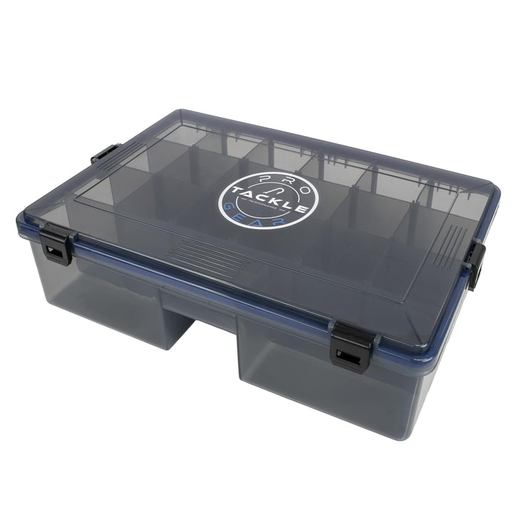 Pro Tackle Lure Box Shallow Köderbox Kunstköderbox Angelbox Tacklebox, grau, wasserdicht (Deep - 35,